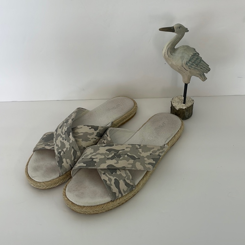J/Slides by NYC Leather Sandals Size 6.5 $18